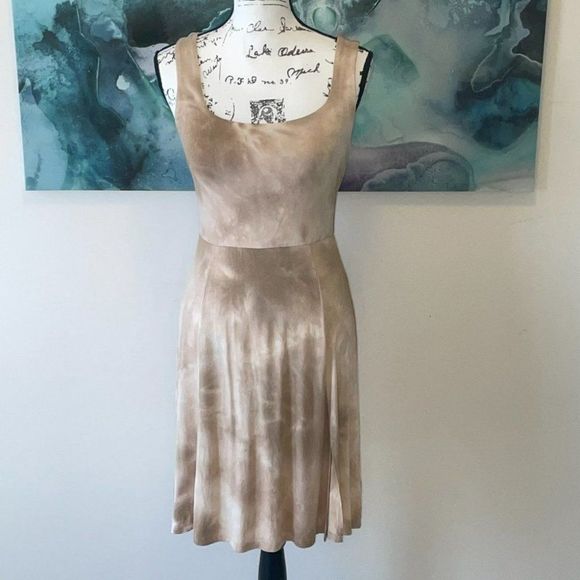 Gilli Neutral Tie Dye Sleeveless Scoop Neck Fit And Flare Dress Size Sma… - Picture 2 of 11